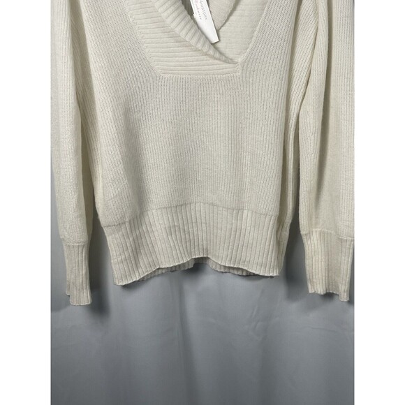 Design History Shawl Collar Cashmere Sweater In Winter White Sz M New - Picture 4 of 9